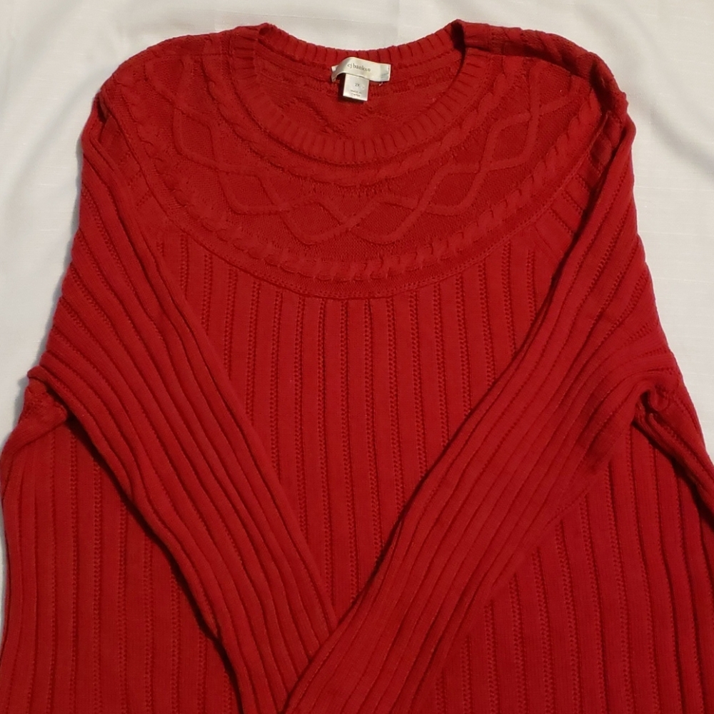 Christopher and Banks red Sweater size 2x Tote 3